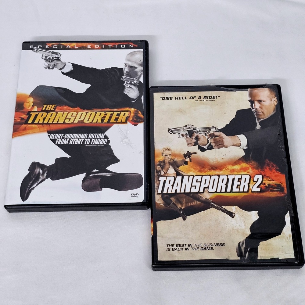 The Transporter 1 & 2 DVD Lot Jason Statham Special‎ Edition Action Movie Set